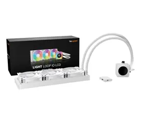 be quiet! Light Loop IO LCD 360mm bílá / Vodní chlazení CPU / 3x120mm ventilátor / IPS displej 2,1" / RGB LED