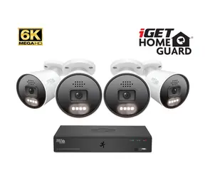 iGET HOMEGUARD HGNVK88604 / 8 kan. 6K rekordér NVR / 4xIP67 6K kamera / PoE / zvuk / AI detekce / LAN / HDMI