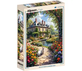 ALIPSON Puzzle Kvetoucí oblouk u chalupy / 1000 dílků / 47,8 x 69 cm