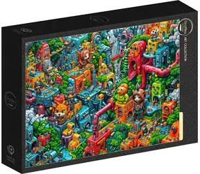 GRAFIKA Puzzle Art Collection: Robotopia / 1000 dílků / 69 × 47,8 cm