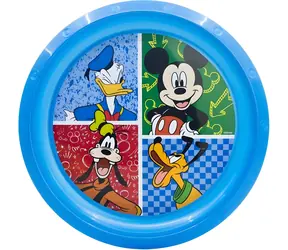 STOR Dětský jídelní talíř Mickey Mouse / Dětský talíř / bez BPA