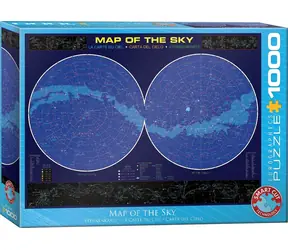 EUROGRAPHICS Puzzle Mapa nebe / 1000 dílků