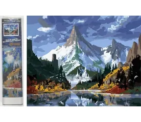 NORIMPEX Diamantové malování Ledový zámek v horách / 30x40 cm