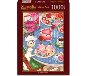 MAGNOLIA Puzzle Kočičí hostina / 1000 dílků / 68 x 48 cm