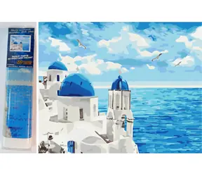 NORIMPEX Diamantové malování Mraky nad Santorini / 30x40 cm