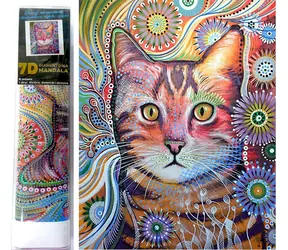 NORIMPEX Diamantové malování Udivená kočka / 30x40 cm