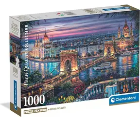 CLEMENTONI Puzzle Osvětlený Dunaj / 1000 dílků / od 14 let