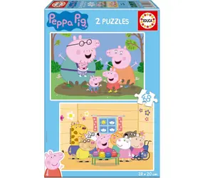 EDUCA Puzzle Prasátko Peppa (20327) / 2x48 dílků / od 3 let