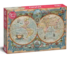 CHERRY PAZZI Puzzle Mapa světa Velkých objevů / 2000 dílků / 100 x 70 cm