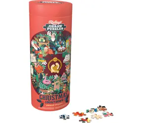 RIDLEY'S GAMES Kulaté puzzle Odpočítávání do Vánoc / 1000 dílků / průměr 68 cm