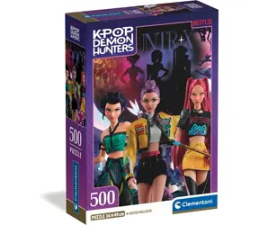 CLEMENTONI Puzzle K-Pop Lovkyně démonů: Huntrix / 500 dílků / 36 x 49 cm