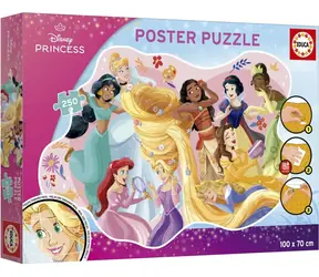 EDUCA Poster puzzle Disney princezny / 250 dílků / 100 × 70 cm