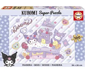 EDUCA Dřevěné puzzle Kuromi / 100 dílků