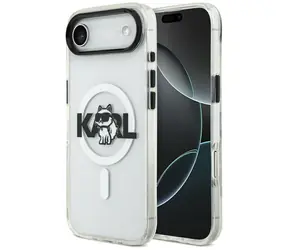 Karl Lagerfeld IML Choupette Sketch Logo průhledná / Zadní kryt pro iPhone Air / MagSafe