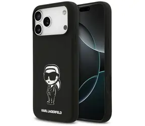 Karl Lagerfeld Silicone Karl Sketch & Logo MagSafe černá / Zadní kryt / iPhone 17 Pro Max / MagSafe
