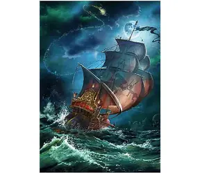 NORIMPEX Diamantové malování Plachetnice v bouři / 30x40 cm
