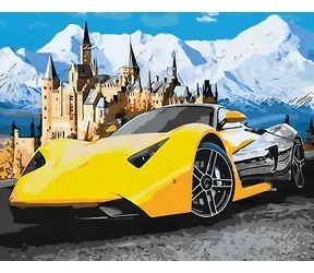 NORIMPEX Diamantové malování Sportovní auto / 30x40 cm