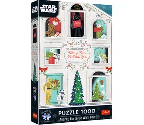 TREFL Puzzle Premium Plus Star Wars: Merry Force Be With You / 1000 dílků / 68,3 x 48 cm / Děti a dospělí