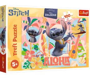 TREFL Puzzle Stitch v akci / 100 dílků / 41 x 27,5 cm / od 5 let