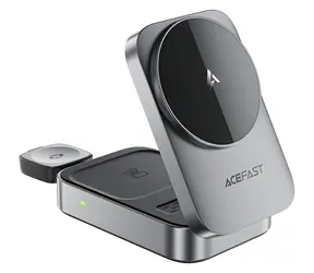 Acefast E22 šedá / Bezdrátová nabíječka / MagSafe kompatibilní / 3 v 1