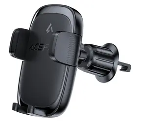 Acefast D48 černá / Držák telefonu do auta / do ventilace / bezdrátová nabíječka