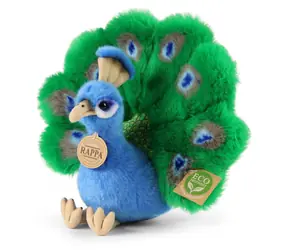 RAPPA Plyšový páv 22 cm / ECO-FRIENDLY / od 0 měsíců
