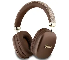 Guess GCube Metallic Script Logo hnědá / Bluetooth sluchátka / On-ear