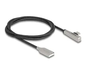 DeLock kabel USB-A - USB-C 60 W 1 m černá/stříbrná / Kabel / USB 2.0 / Quick Charge 3.0