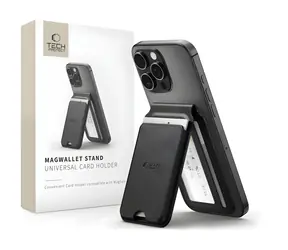 Tech-Protect MagWallet Stand černá / Peněženka a stojánek / MagSafe / Univerzální
