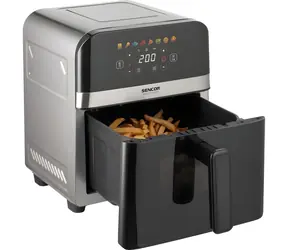 Sencor SFR 6800SS Inox / Horkovzdušná fritéza / Dual Heat / 6 l / 1700 W / 40-200 °C