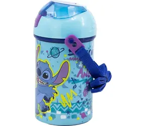 STOR Láhev na pití s popruhem Stitch 450 ml / Láhev na pití / Popruh / Bez BPA