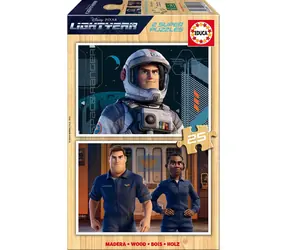 EDUCA Dřevěné puzzle Rakeťák / 2x25 dílků / 26 x 18 cm