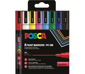 POSCA PC-3M Basic / Popisovač / Sada 8 ks