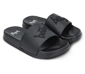 BAAGL Pantofle Logo Black vel. 33 / Protiskluzová EVA podrážka / Lehký materiál