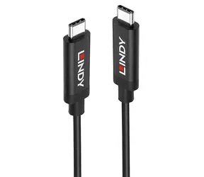 Lindy USB-C - USB-C aktivní černá / USB kabel / USB 3.2 Gen 2 / 10 Gbit/s / 5 m / PD 60W