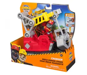 SPIN MASTER Rubble & Crew Mega jeřáb Charger 2v1 / od 3 let / Odnímatelné nářadí / Figurka Charger / Plast