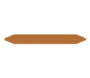 Brother Role štítků na značení potrubí hnědá / Role štítků / předřezané / 250x26 mm