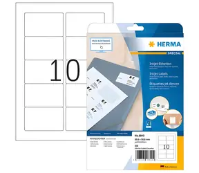 HERMA Etikety pro inkoustové tiskárny 83,8x50,8 mm / Etikety / A4 / bílé / 250 ks