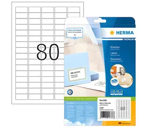 HERMA Etikety A4 bílé 35,6x16,9 mm / Etikety / papír matný / 2000 ks