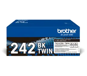 Brother TN-242BKTWIN černá / Toner / duopack 2 ks / výtěžnost 2× 2500 stran / DCP-9017CDW, HL-3142CW, HL-3152CDW