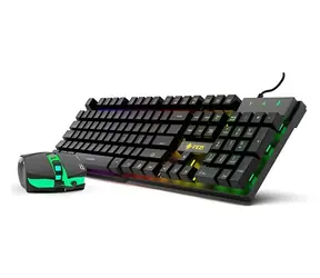 INCA IKG-448 černá / Herní set klávesnice a myši / RGB / 3200 DPI / 105 kláves / USB / 1,5 m
