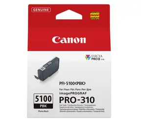 Canon PFI-5100PBK foto černá / Inkoustová náplň / originální / 14,4 ml / pro imagePROGRAF PRO-310