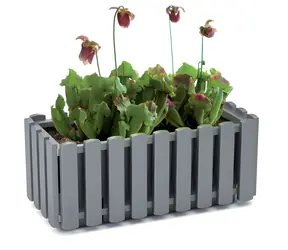 PROSPERPLAST Truhlík BOARDEE FENCYCASE 58 cm šedý kámen / Výška 16,2 cm / Šířka 18 cm / Plast