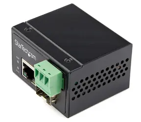 StarTech Průmyslový mediakonvertor SFP-RJ45 černá / Mediakonvertor / 100 Mbit/s / RJ45 / -40 až 75 °C