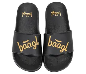 BAAGL Pantofle Logo Gold vel. 33 / Dětské pantofle / EVA podrážka / protiskluzová