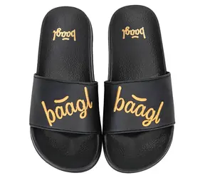 BAAGL Pantofle Logo Gold vel. 41 / Protiskluzová podrážka / Dětské i dospělé velikosti