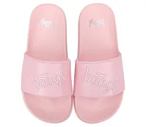 BAAGL Pantofle Logo Pink / Pantofle / vel. 28