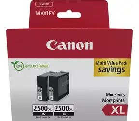 Canon PGI-2500XL BK Twin / Originální cartridge / černá / 2 ks / pro MAXIFY MB2050, MB2350