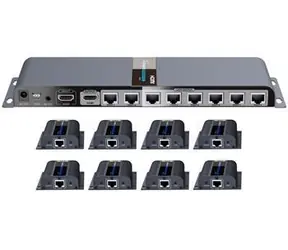 PremiumCord HDMI 1-8 splitter+extender / Extender / Cat6/6a/7 / Full HD 1080p / 3D