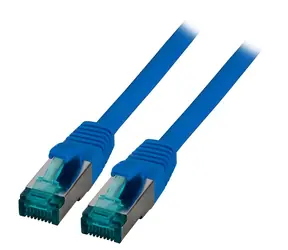 EFB Cat6A modrá (MK6001.0,5BL) / Patch kabel / S/FTP / LSZH / RJ-45 / 0,5 m